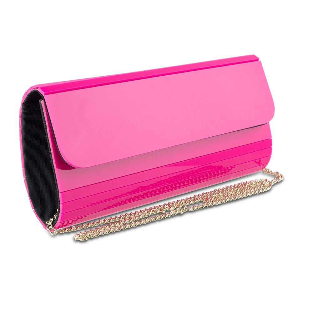 Mad Style Acrylic Elongated Clutch, Pink