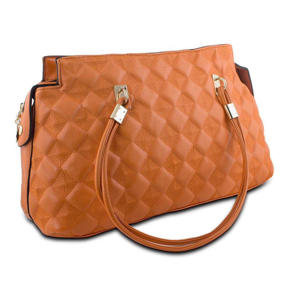 Mad Style Embossed Satchel, Orange