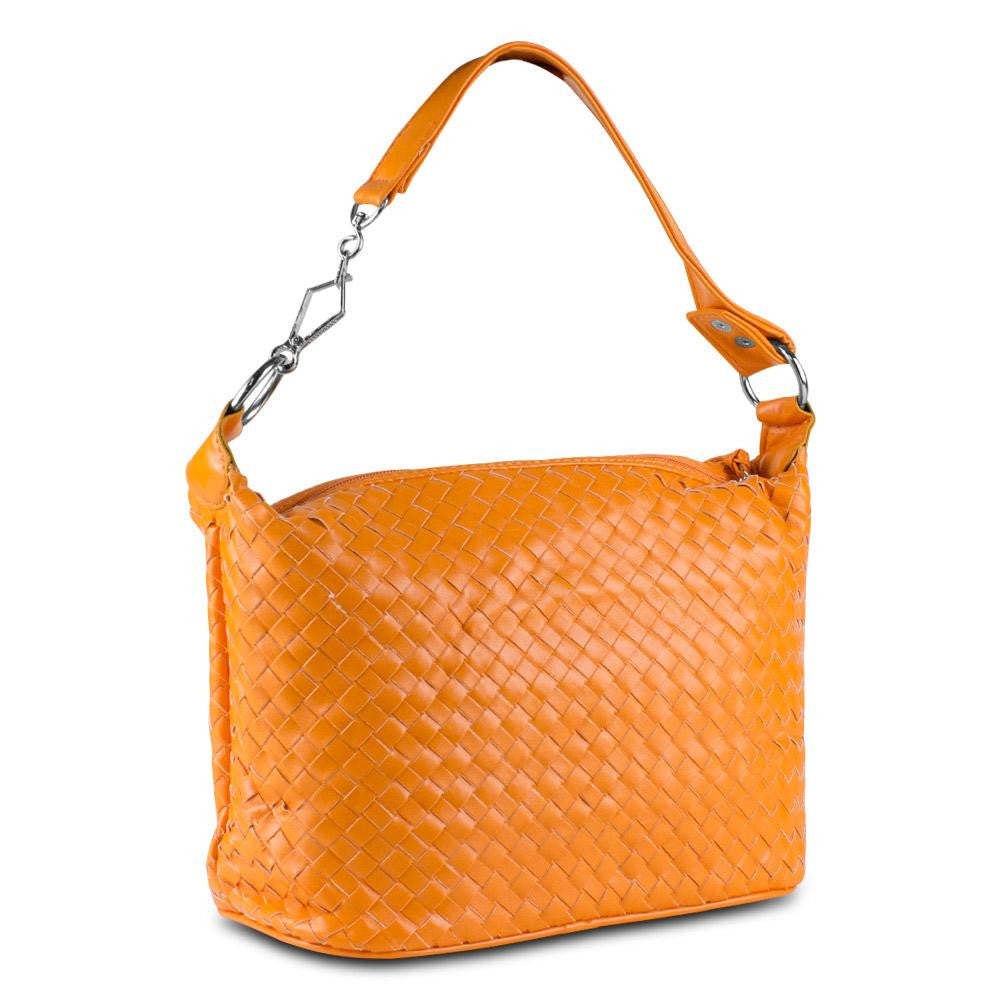 Mad Style Patent Weave Satchel, Orange