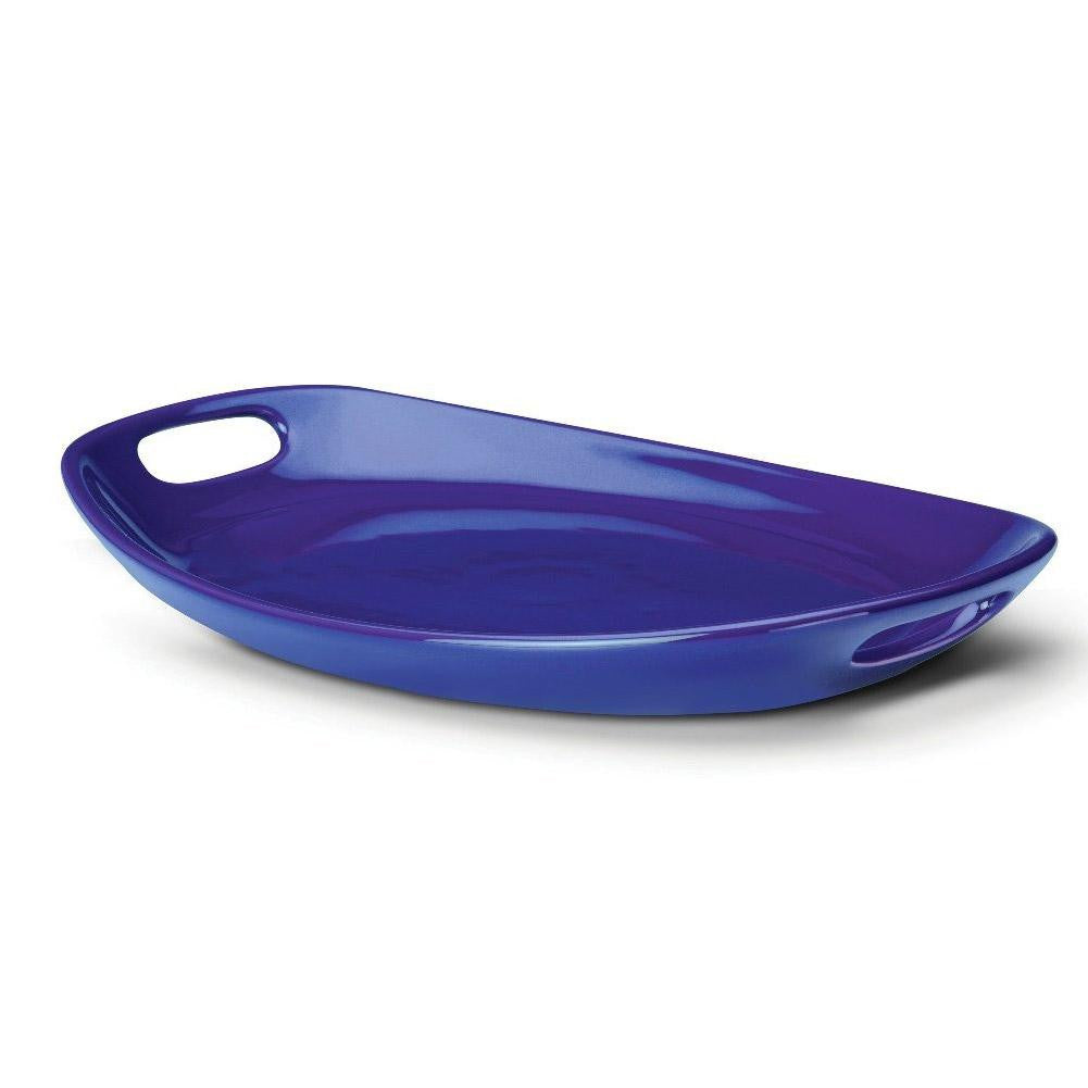 Rachael Ray Stoneware Oval Serving Platter (Blue)