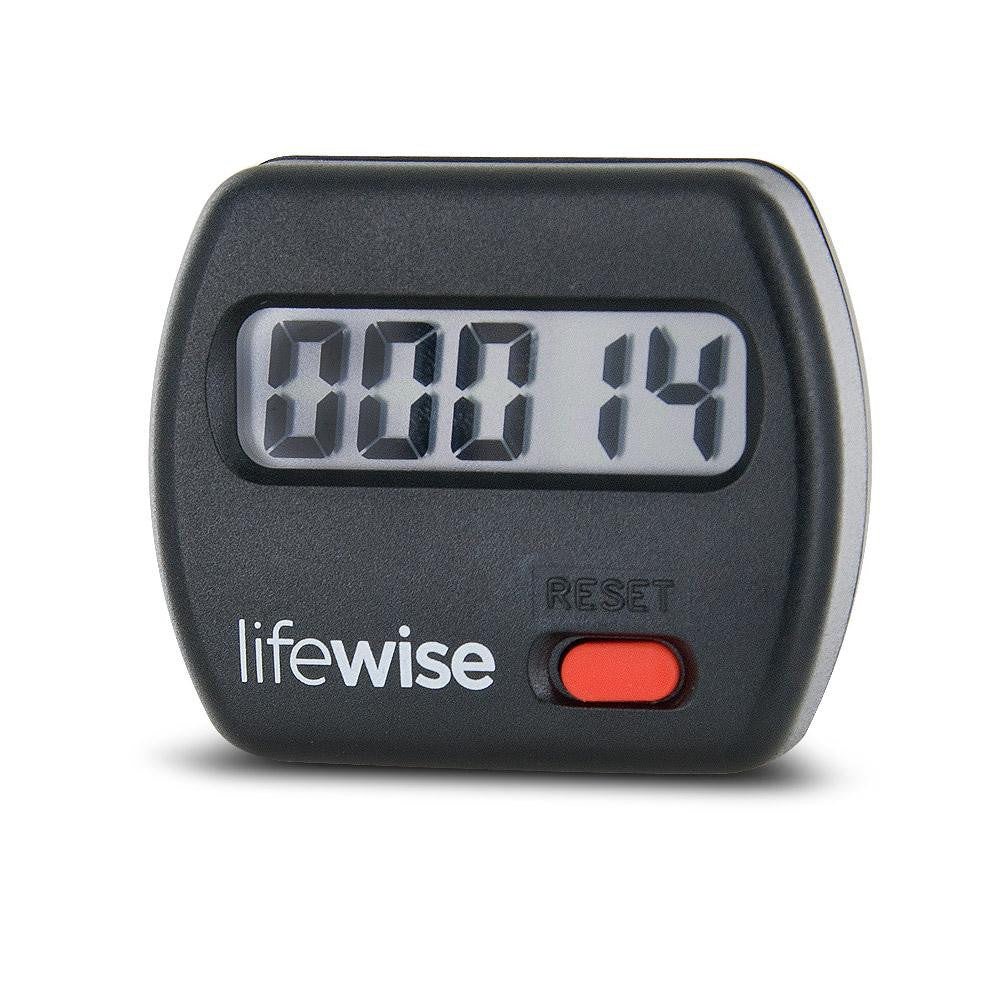 LifeWise Digital Step Counter Pedometer (Black)