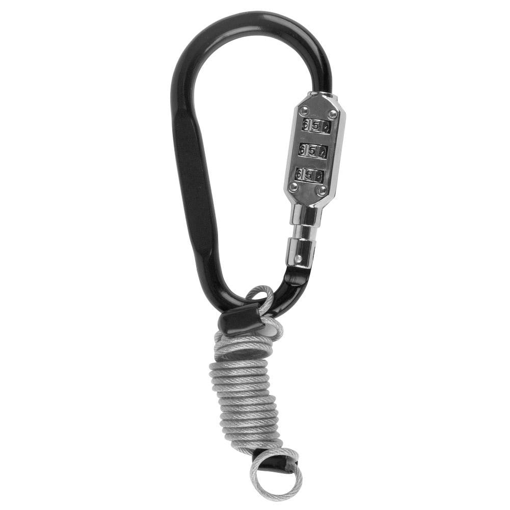 Blue Line Carab-Code Locking Carabiner with Security Cable