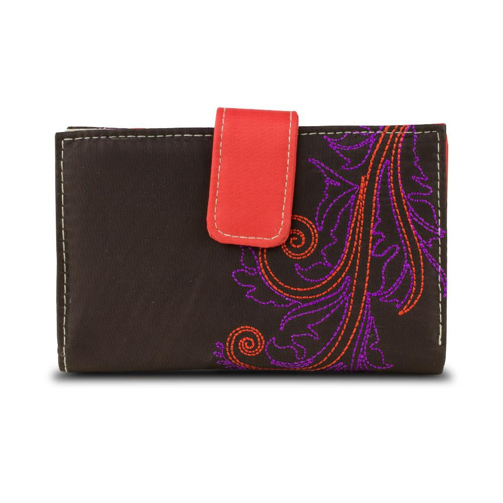 Travelon SafeID Hack-Proof Feather Tri-Fold RFID Wallet - Brown