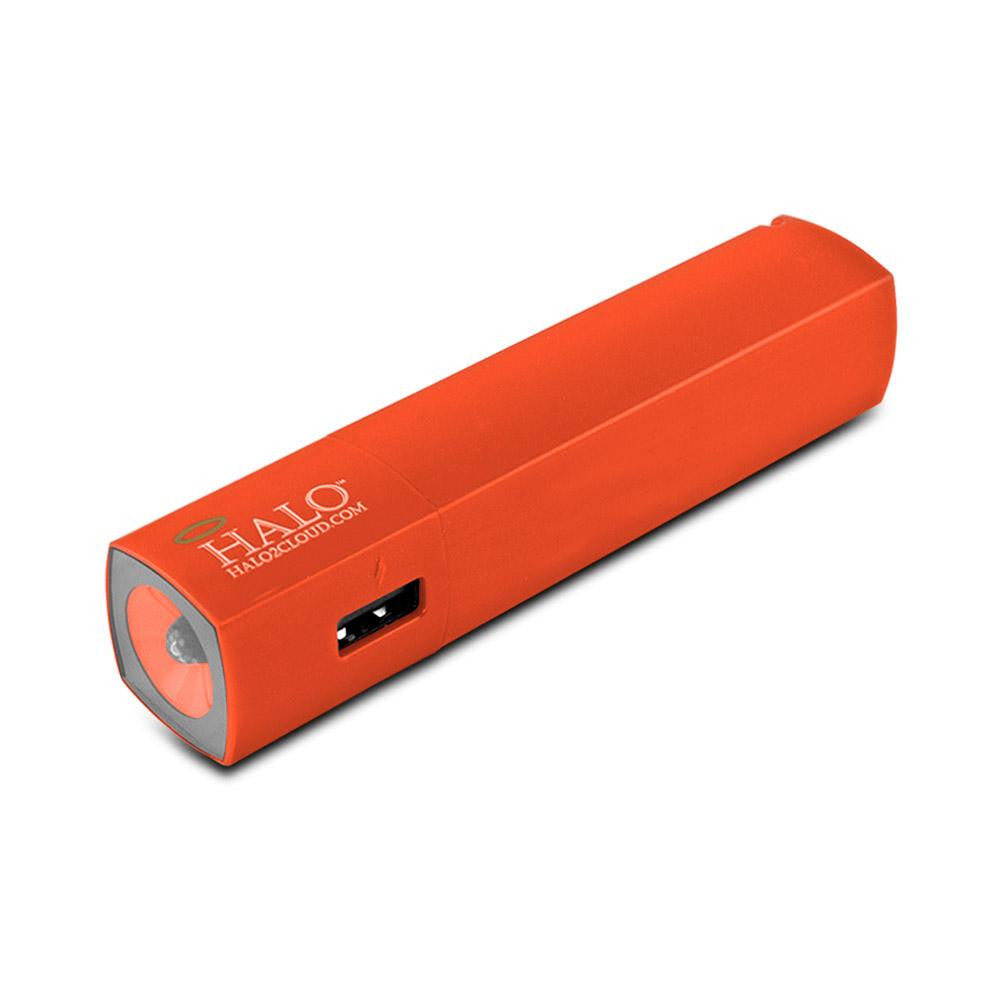 Halo Pocket Power Starlight 3000mAh Power Bank with Flash Light, Orange