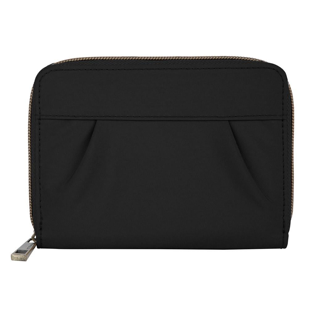 Travelon Signature Hack-Proof RFID Pleated Passport Wallet, Black