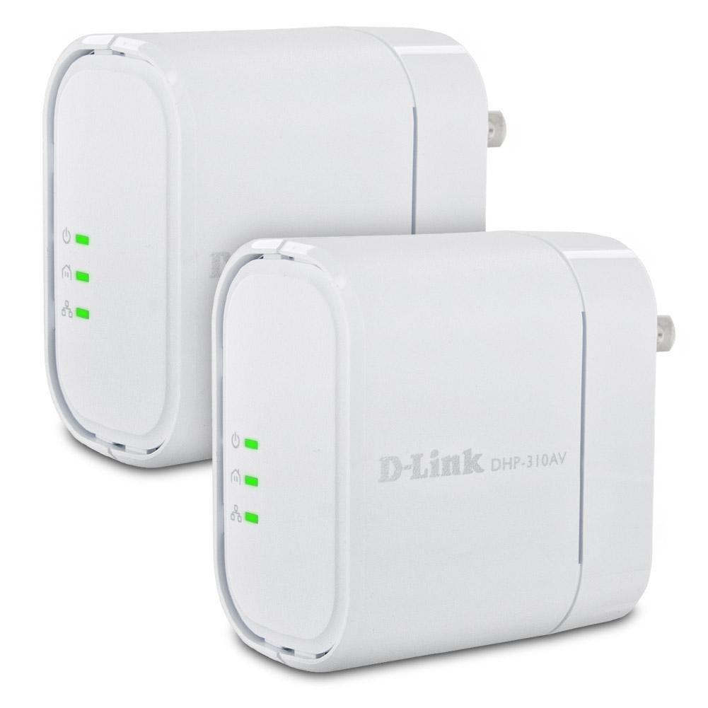 Mfr Refurbished D-Link 200Mbps PowerLine AV Mini Adapter Kit, DHP-311AV