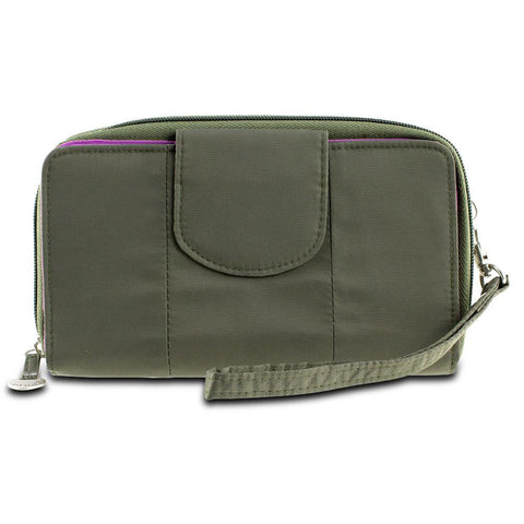 Travelon Hack-Proof RFID Blocking Clutch Wallet - Olive