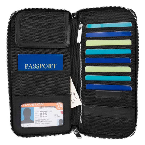 Travelon Hack-Proof RFID Blocking Executive Organizer, Black