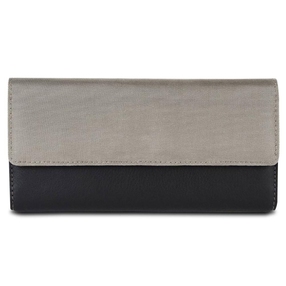 Travelon SafeID Accent Flap Clutch Wallet, Stone