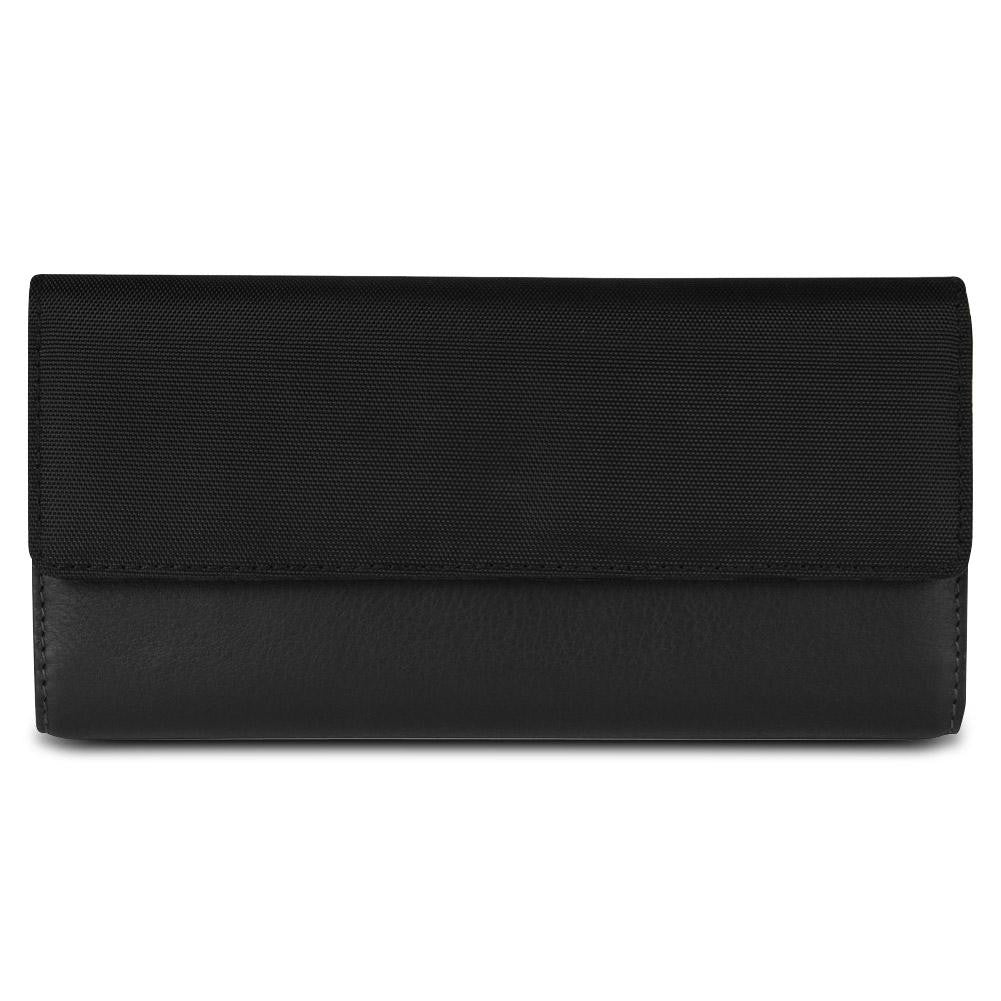 Travelon SafeID Accent Flap Clutch Wallet, Black