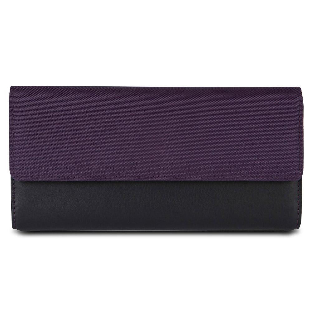 Travelon SafeID Accent Flap Clutch Wallet, Purple