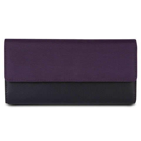 Travelon SafeID Accent Flap Clutch Wallet, Purple