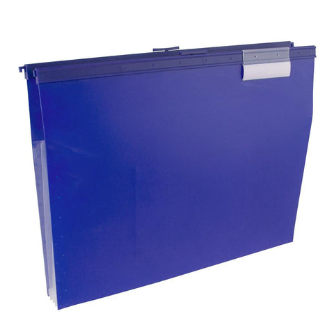 Wilson Jones Slide-Bar File Jacket with CD Holder, Blue