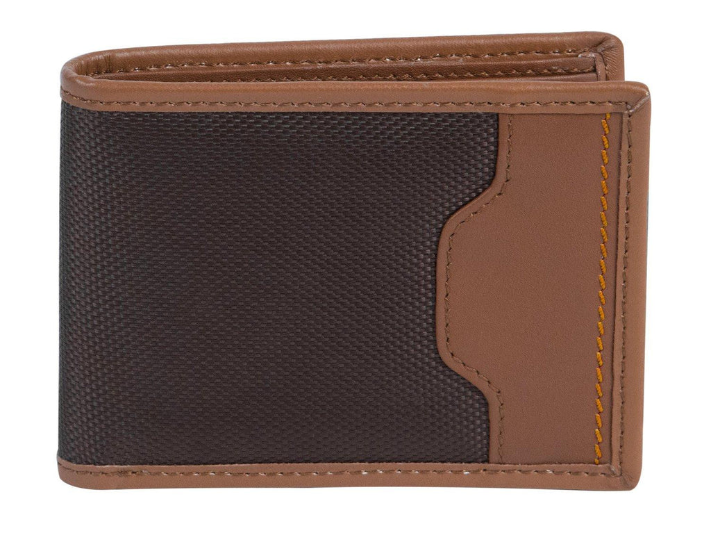 Travelon SafeID Hack-Proof Accent Billfold Wallet w- RFID Protection, Saddle