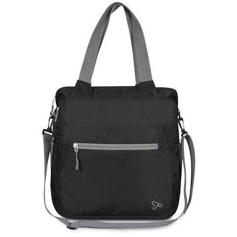 Travelon Lighweight Folding Crossbody Tote, Black