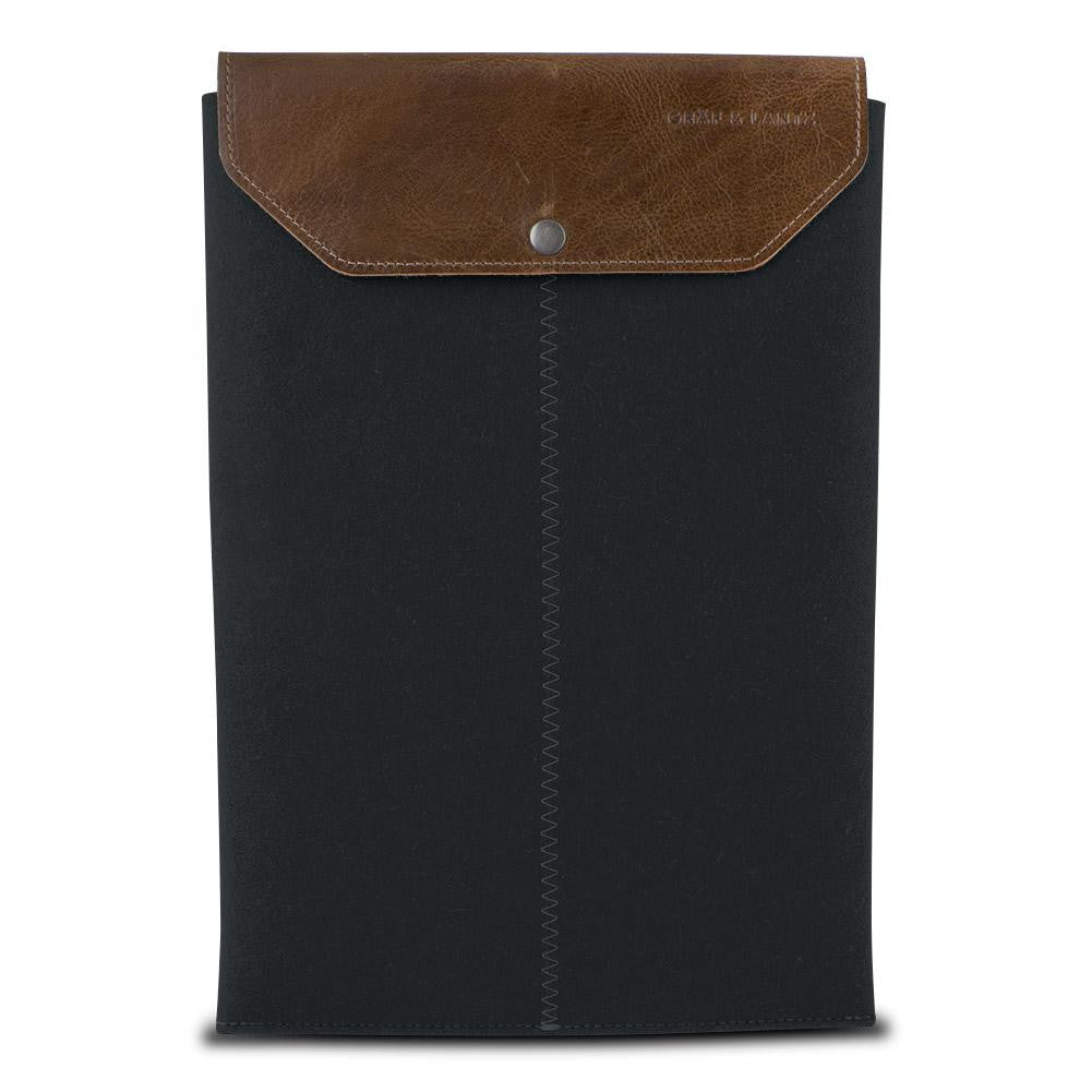 Graf & Lantz Felt Sleeve with Leather Flap for 11 MacBook Air - Black