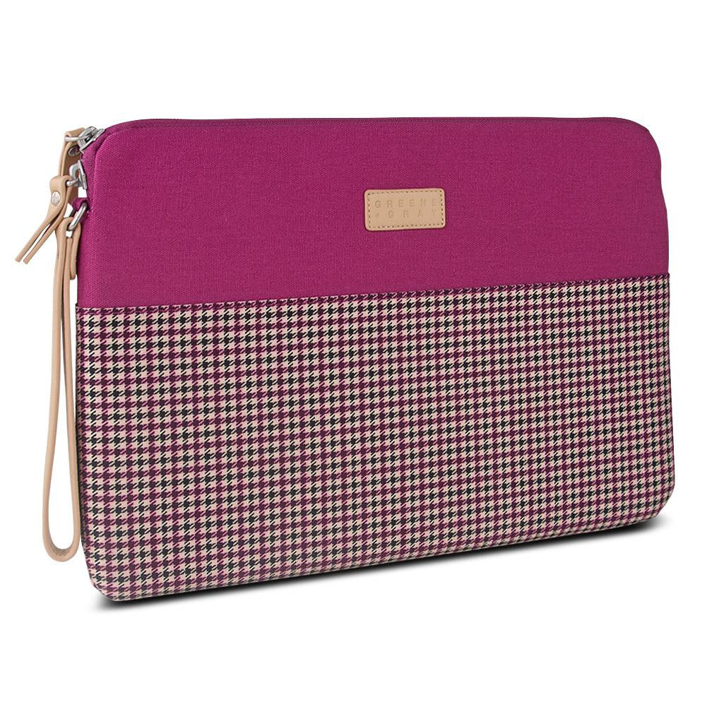 Greene + Gray Zippered Sleeve for Microsoft Surface Pro 3, Burgundy Houndstooth