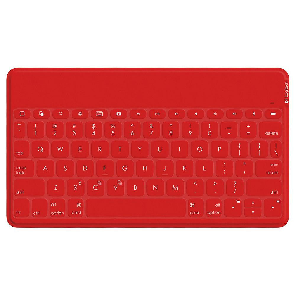 Refurbished Logitech Keys-To-Go Ultra-Portable Bluetooth Keyboard for iOS, Red