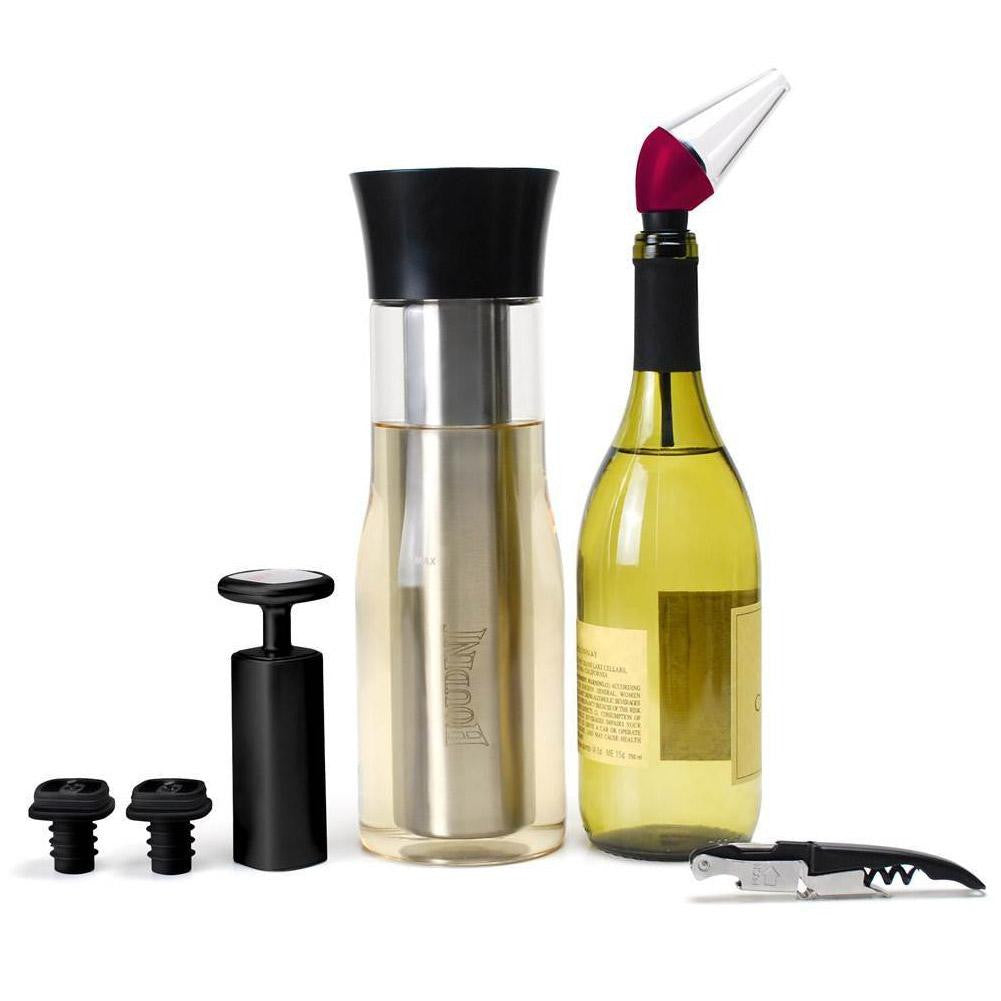 Houdini 4-Piece Wine Tool Kit (Black-Red)