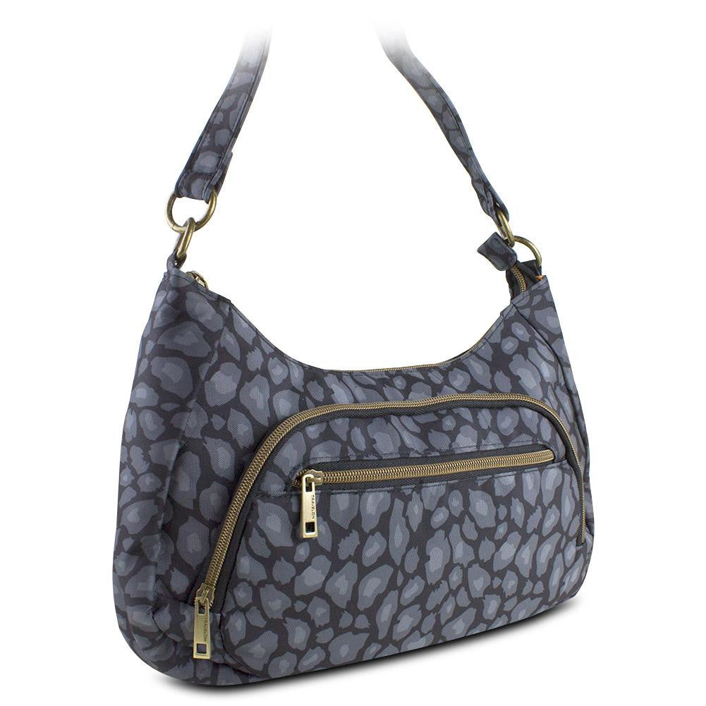 Travelon RFID Blocking Satchel, Tonal Leopard