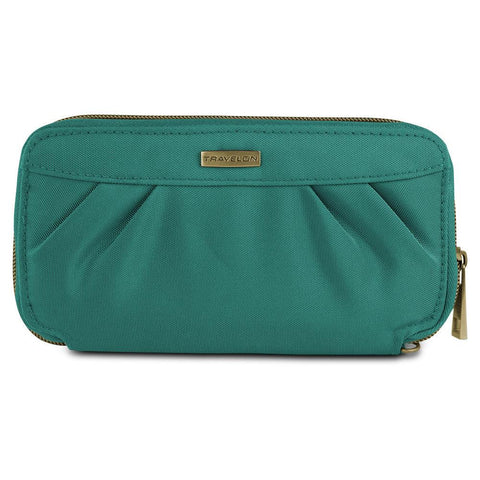 Travelon RFID Blocking Pleated Wallet, Green