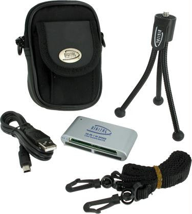 Digital Essentials Kit 3-Piece Card Reader Tri-Pod and Case